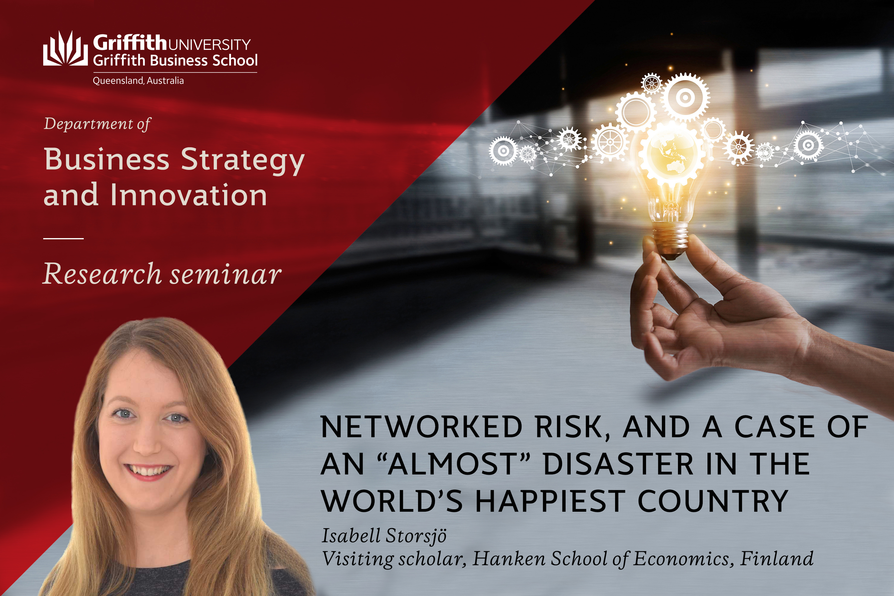 BSI Research Seminar: Networked risk, and a case of an "almost" disaster in the world's happiest country