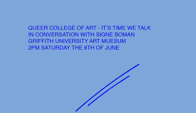 Queer College of Art in Conversation with Signe Boman: It's Time We Talk