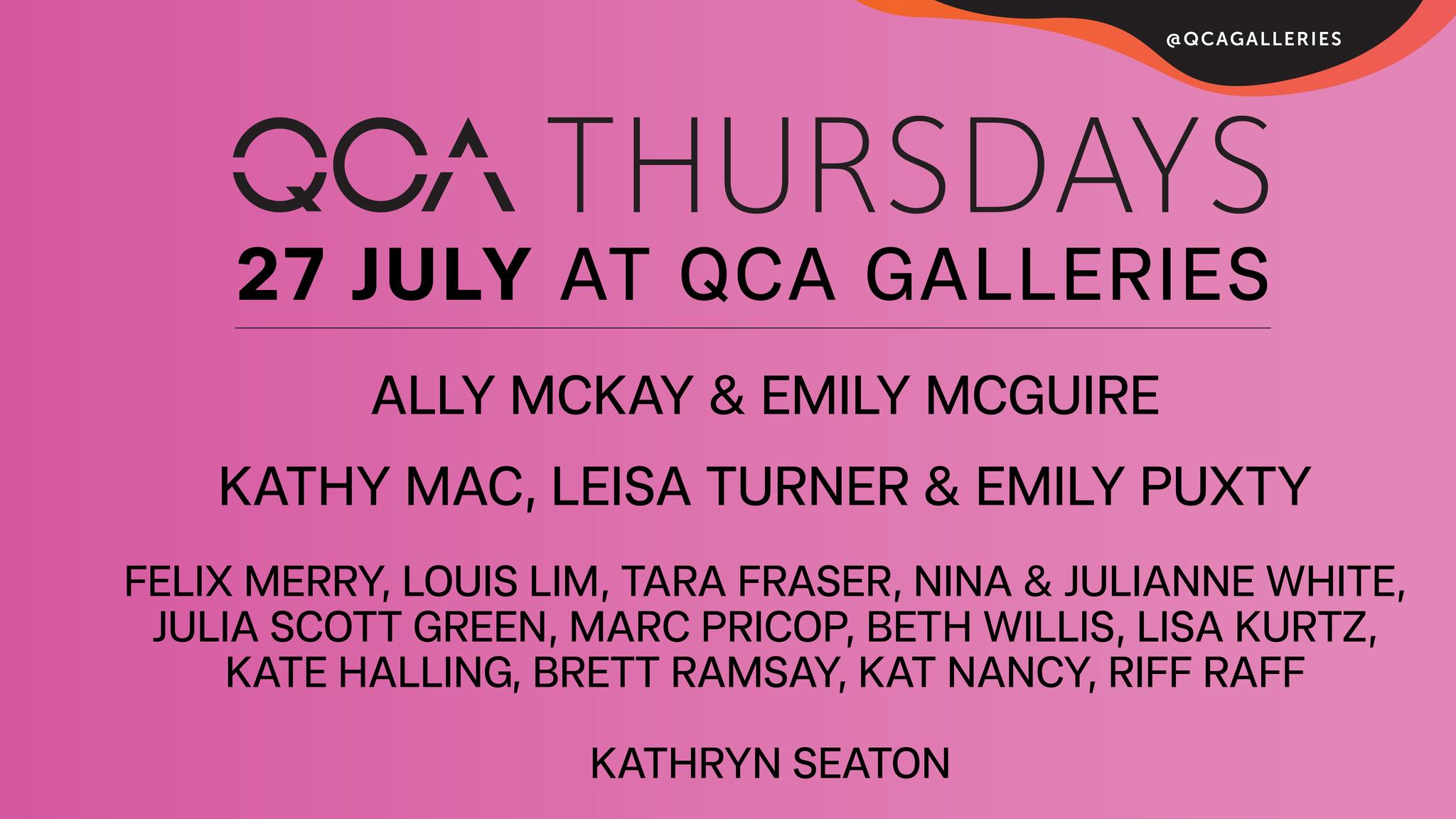 QCA Thursdays: 27 July 2023