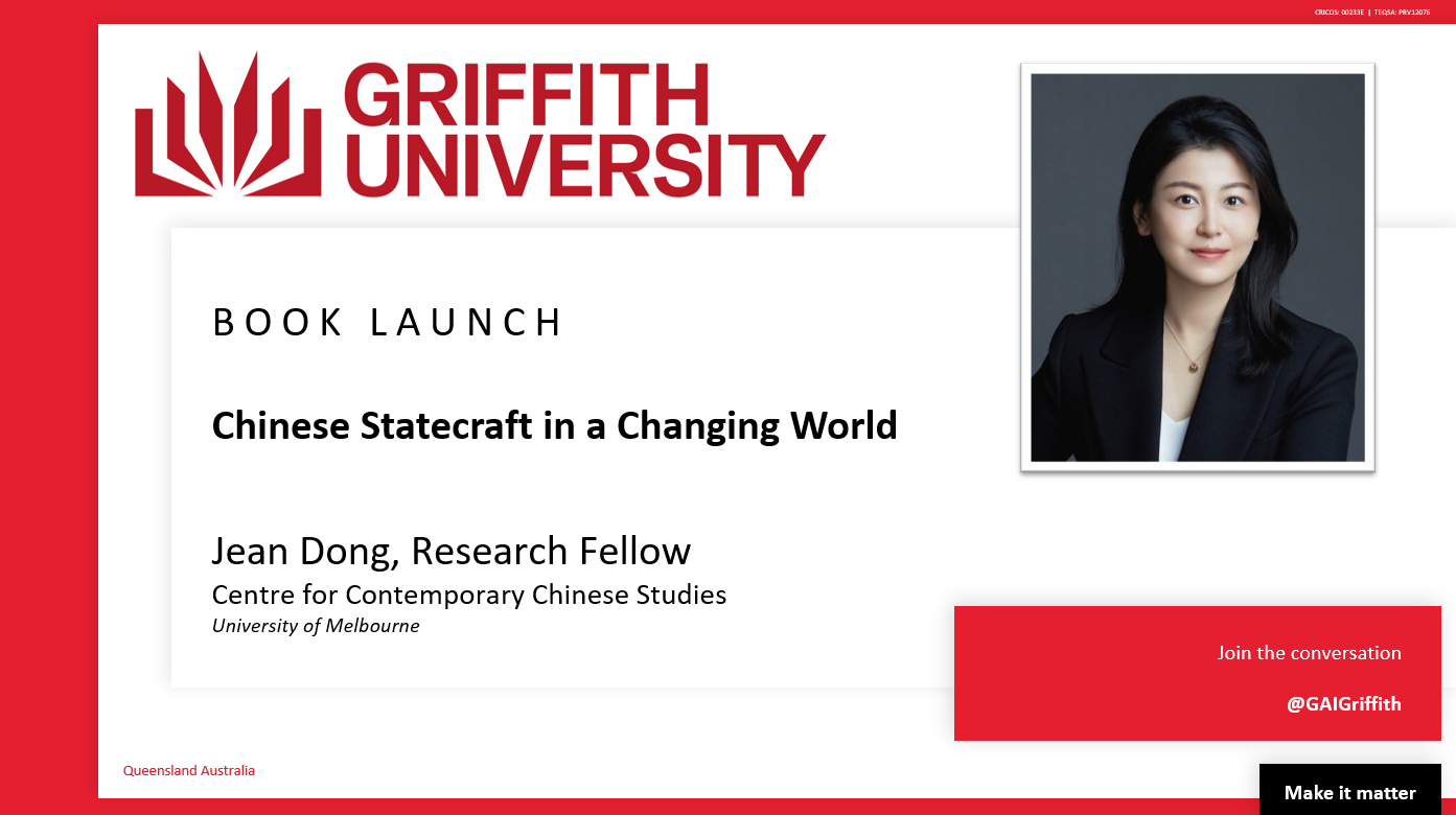BOOK LAUNCH | Chinese Statecraft in a Changing World